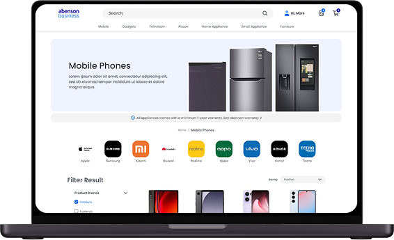 Abenson Business Microsite screenshot
